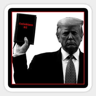 trump Bible master. Corinthians Sticker